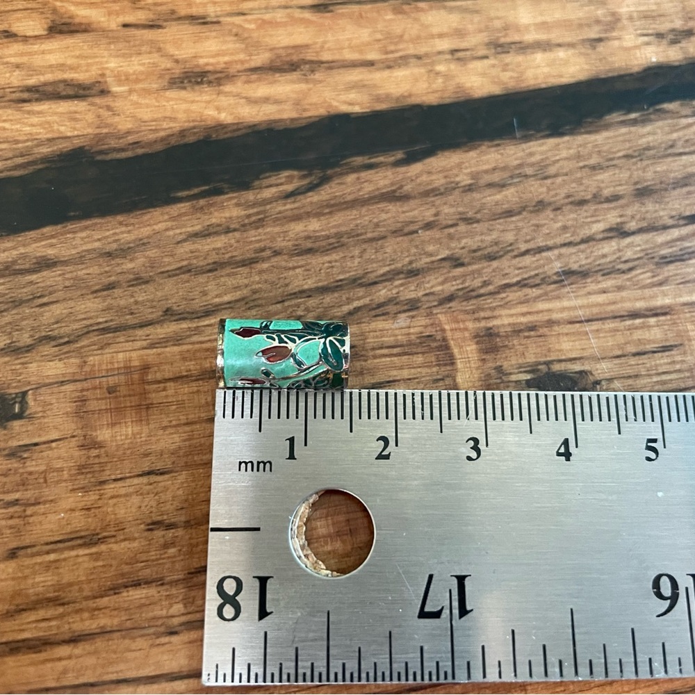 Set of 2 - Metal Floral Beads - Picture 3 of 4